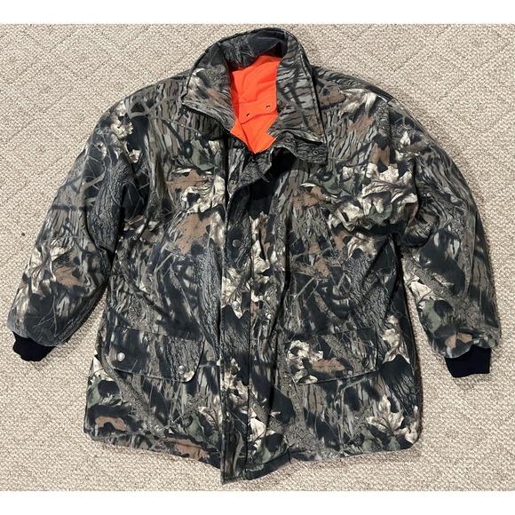 Vintage Field & Stream Camo Hunting Jacket Mens Large Break-Up Pattern Hunting - Picture 1 of 9